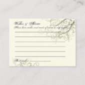 PixDezines Plum Vanilla Swirls, Wishes+Advice Advieskaart (Achterkant)