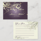 PixDezines Plum Vanilla Swirls, Wishes+Advice Advieskaart (Voorkant / Achterkant)