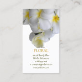 PixDezines Plumeria+filigree-zirls/dij-kleuren Visitekaartje (Achterkant)