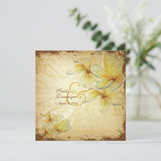 PixDezines  Plumeria Kaart (Staand voorkant)