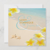 PixDezines PLUMERIA LEI/BEACH/STARFISH Kaart (Voorkant)
