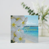 PixDezines PLUMERIA LEI/BEACH/TROPICAL/DIYfonts Kaart (Staand voorkant)