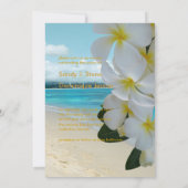 PixDezines PLUMERIA LEI/BEACH WEDDING Kaart (Achterkant)