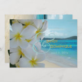 PixDezines PLUMERIA LEI/BEACH WEDDING Kaart (Voorkant / Achterkant)