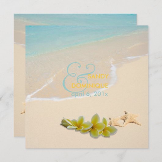 PixDezines Plumeria Lei/strand/stervistropisch Kaart (Voorkant / Achterkant)