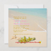 PixDezines Plumeria Lei/strand/stervistropisch Kaart (Achterkant)