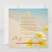 PixDezines Plumeria Lei/strand/stervistropisch Kaart (Achterkant)