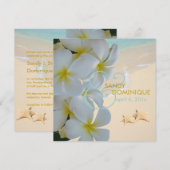 PixDezines Plumeria Lei/strand/stervistropisch Kaart (Voorkant / Achterkant)