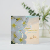 PixDezines Plumeria Lei/strand/stervistropisch Kaart (Staand voorkant)