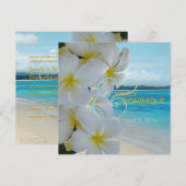 PixDezines Plumeria Lei/strand/tropische bruiloft Kaart (Voorkant / Achterkant)