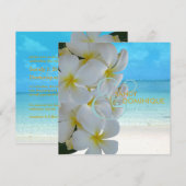 PixDezines Plumeria Lei/strand/tropische bruiloft Kaart (Voorkant / Achterkant)