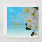 PixDezines Plumeria Lei/strand/tropische bruiloft Kaart (Achterkant)