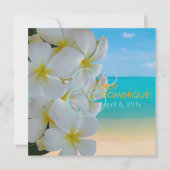 PixDezines Plumeria Lei/strand/tropische bruiloft Kaart (Voorkant)