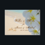 PixDezines Plumeria Leis Wishes   Advice Kaarten<br><div class="desc">PixDezines Plumeria Leis/luau en zeester Wishes Advice Kaarten op het tropische witte zandstrand. Een pak van 100 kaarten als behuizing of laat het op tafel liggen zodat uw gasten hun advies kunnen invullen. Het kunnen geweldige momentos zijn voor een bruiloft. Maak een keuze uit verschillende voorraden die door Zzzle worden...</div>