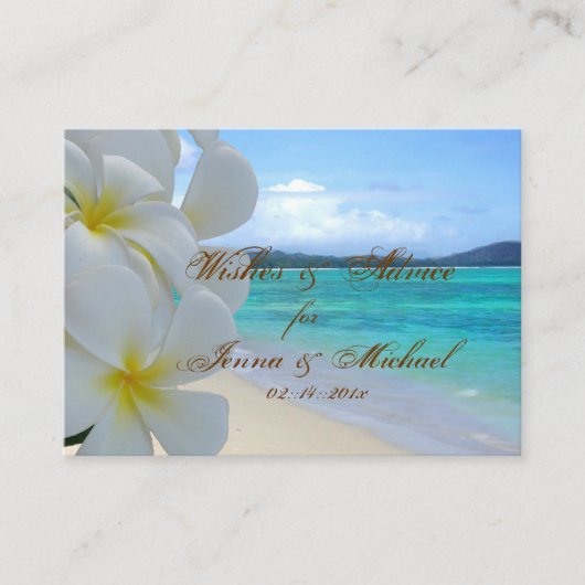 PixDezines Plumeria Leis Wishes + Advice Kaarten (Voorkant)