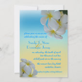 PixDezines PLUMERIA/OCEAN MIST/BEACH WEDDING Kaart (Achterkant)