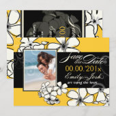PixDezines Plumeria Save the Date/DIY kleur Date (Voorkant / Achterkant)