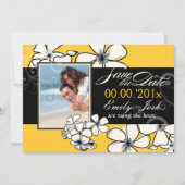 PixDezines Plumeria sparen de Datum/de kleur van d Save The Date (Voorkant)