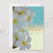 PixDezines plumerias/tropisch strand Kaart (Voorkant)