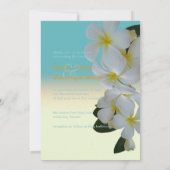 PixDezines plumerias/tropisch strand Kaart (Achterkant)