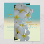 PixDezines plumerias/tropisch strand Kaart (Voorkant / Achterkant)