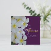 PixDezines Plumerias tropische bruiloft/DIY kleur! Kaart (Staand voorkant)