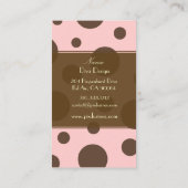 PixDezines polka dots/DIY achtergrondkleur Visitekaartje (Achterkant)