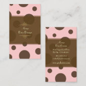 PixDezines polka dots/DIY achtergrondkleur Visitekaartje (Voorkant / Achterkant)