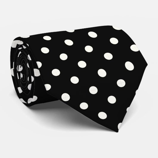 PixDezines polka stippen, doe-het-zelf achtergrond Stropdas (Opgerold)