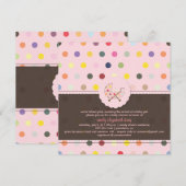 PixDezines Polkadots + Minidots baby shower Kaart (Voorkant / Achterkant)