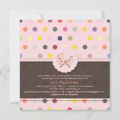 PixDezines Polkadots + Minidots baby shower Kaart (Voorkant)