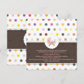 PixDezines Polkadots + Minidots baby shower Kaart (Voorkant / Achterkant)