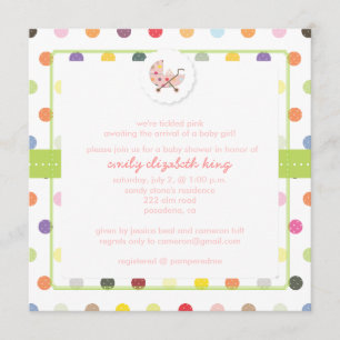 PixDezines Polkadots + Minidots baby shower Kaart