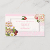 PixDezines primrose, pinda's Visitekaartje (Achterkant)