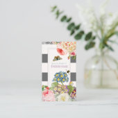 PixDezines primrose, pioenen Visitekaartje (Staand voorkant)