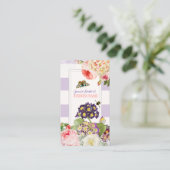 PixDezines  primrose, pioenen Visitekaartje (Staand voorkant)