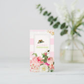 PixDezines  primrose, pioenen Visitekaartje (Staand voorkant)