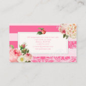 PixDezines primrose, pioenrozen/DIYstripes Visitekaartje (Achterkant)