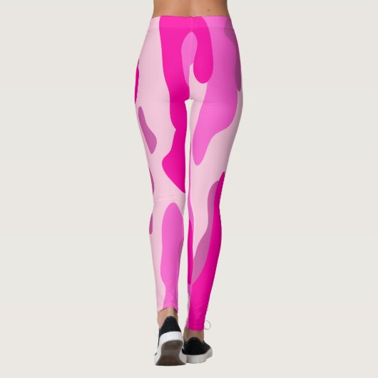 PixDezines Prinses Camo, Flashy Hot Pink Leggings (Achterkant)