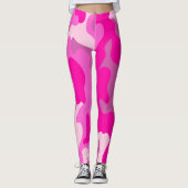 PixDezines Prinses Camo, Flashy Hot Pink Leggings (Voorkant)