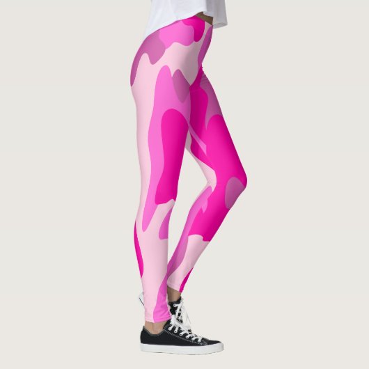 PixDezines Prinses Camo, Flashy Hot Pink Leggings (Rechts)