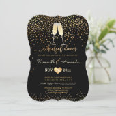 PixDezines Proefdiner/Champagne Bubbles Kaart (Staand voorkant)