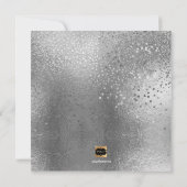 PixDezines Proefdiner/Faux Zilveren Confetti Kaart (Achterkant)