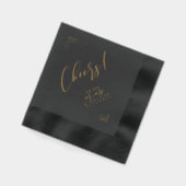 PixDezines Proost Gouden Confetti Folie Servetten (Links)