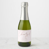 PixDezines Proost Nep Rose Goud Confetti Sparkling Wijnetiket (Voorkant)