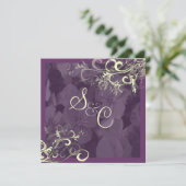 PixDezines pruim+crème krullen Kaart (Staand voorkant)