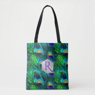 PixDezines PSYCHEDELIC GROENE PAUWENVEER Tote Bag