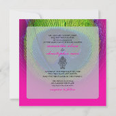 PixDezines psychedelic peace eye/hot roze Kaart (Achterkant)