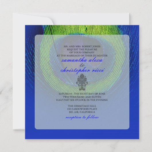 PixDezines psychedelic peace eye/kobalt blue Kaart (Achterkant)