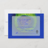 PixDezines psychedelic peace eye/kobalt blue RSVP Kaartje (Achterkant)